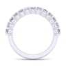 Straight Wedding Ring in 14k White Gold with Princess Cut Natural Diamond at Gabriel & Co.