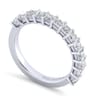 Straight Wedding Ring in 14k White Gold with Princess Cut Natural Diamond at Gabriel & Co.