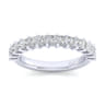 Straight Wedding Ring in 14k White Gold with Princess Cut Natural Diamond at Gabriel & Co.
