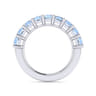 Fancy Wedding Ring in 14k White Gold with Princess Cut Natural Diamond at Gabriel & Co.