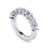 Fancy Wedding Ring in 14k White Gold with Princess Cut Natural Diamond at Gabriel & Co.