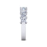 Fancy Wedding Ring in 14k White Gold with Princess Cut Natural Diamond at Gabriel & Co.