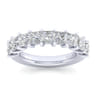 Fancy Wedding Ring in 14k White Gold with Princess Cut Natural Diamond at Gabriel & Co.