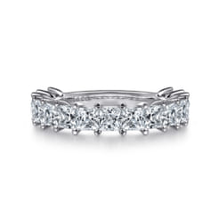 Puglia - 14K White Gold Princess Cut Diamond Anniversary Band