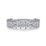 Straight Wedding Ring in 14k White Gold with Princess Cut Natural Diamond at Gabriel & Co.