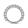 Straight Wedding Ring in 14k White Gold with Princess Cut Natural Diamond at Gabriel & Co.