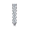 Straight Wedding Ring in 14k White Gold with Princess Cut Natural Diamond at Gabriel & Co.