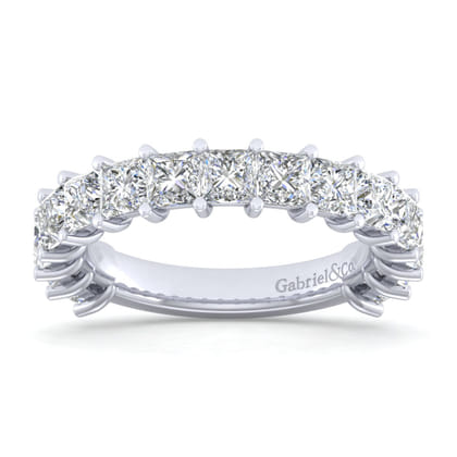 Puglia - 14K White Gold Princess Cut Diamond Anniversary Band