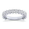 Straight Wedding Ring in 14k White Gold with Princess Cut Natural Diamond at Gabriel & Co.