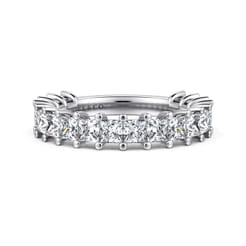 Puglia - 14K White Gold Princess Cut Diamond Anniversary Band