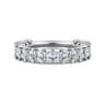 Straight Wedding Ring in 14k White Gold with Princess Cut Natural Diamond at Gabriel & Co.