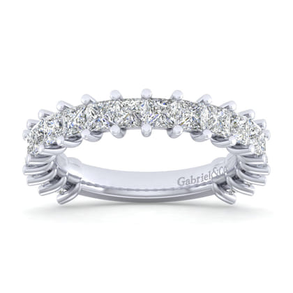 Puglia - 14K White Gold Princess Cut Diamond Anniversary Band