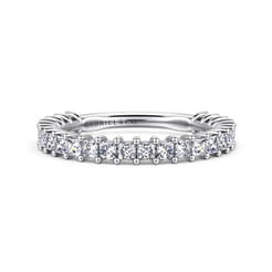 Puglia - 14K White Gold Princess Cut Diamond Anniversary Band