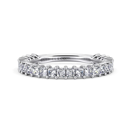 Puglia - 14K White Gold Princess Cut Diamond Anniversary Band