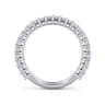 Straight Wedding Ring in 14k White Gold with Princess Cut Natural Diamond at Gabriel & Co.