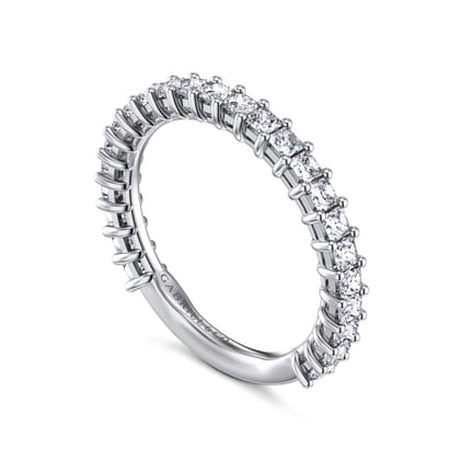 Puglia - 14K White Gold Princess Cut Diamond Anniversary Band