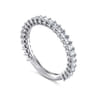 Straight Wedding Ring in 14k White Gold with Princess Cut Natural Diamond at Gabriel & Co.