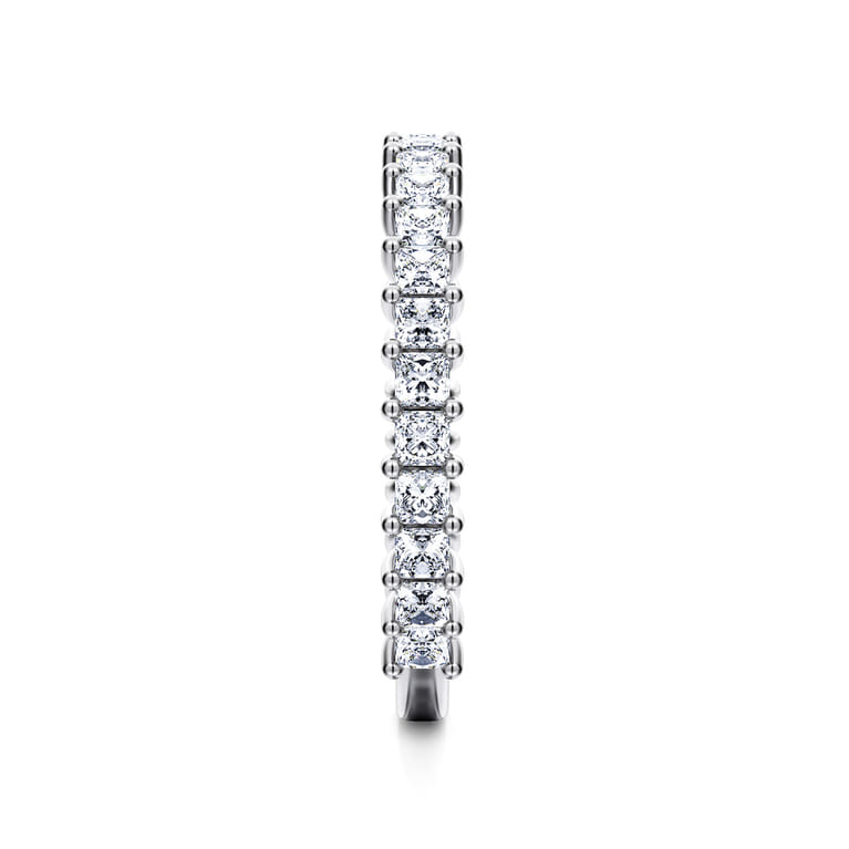 Straight Wedding Ring in 14k White Gold with Princess Cut Natural Diamond at Gabriel & Co. - Shot 4
