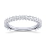 Straight Wedding Ring in 14k White Gold with Princess Cut Natural Diamond at Gabriel & Co.