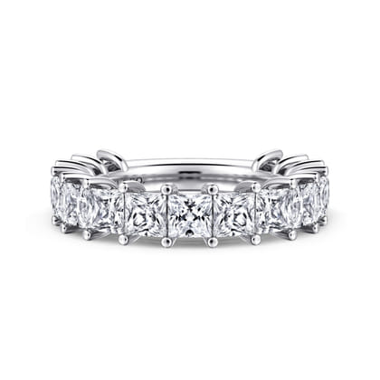 Puglia - 14K White Gold Princess Cut Diamond Anniversary Band