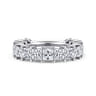 Fancy Wedding Ring in 14k White Gold with Princess Cut Natural Diamond at Gabriel & Co.
