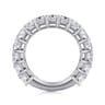 Fancy Wedding Ring in 14k White Gold with Princess Cut Natural Diamond at Gabriel & Co.
