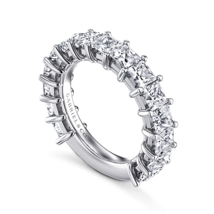 Puglia - 14K White Gold Princess Cut Diamond Anniversary Band