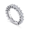 Fancy Wedding Ring in 14k White Gold with Princess Cut Natural Diamond at Gabriel & Co.