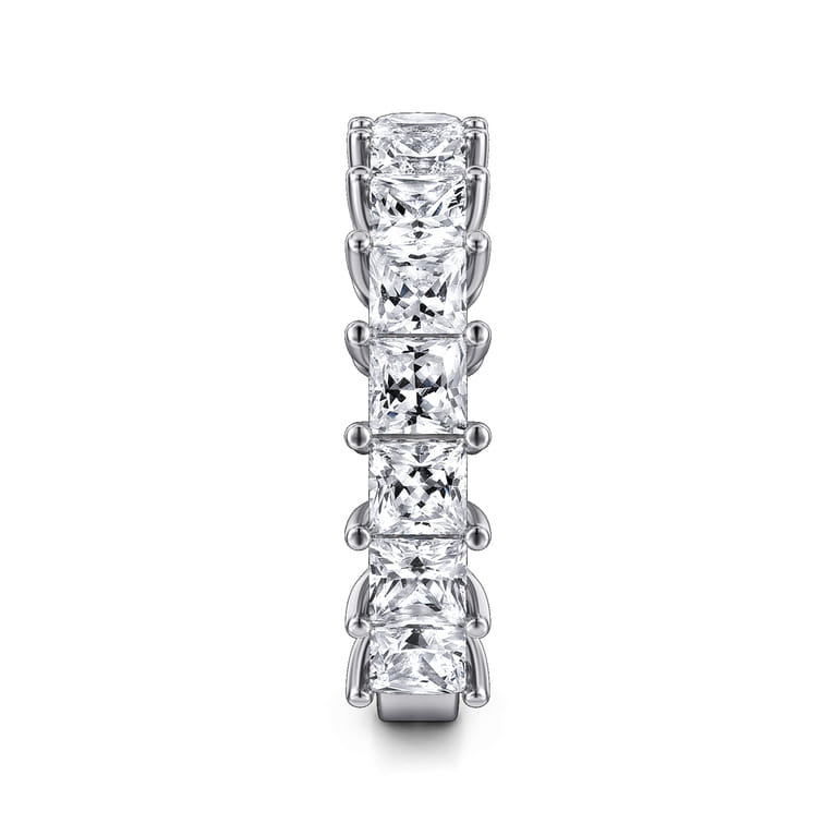 Fancy Wedding Ring in 14k White Gold with Princess Cut Natural Diamond at Gabriel & Co. - Shot 4