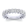 Fancy Wedding Ring in 14k White Gold with Princess Cut Natural Diamond at Gabriel & Co.