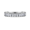 Straight Wedding Ring in 14k White Gold with Princess Cut Natural Diamond at Gabriel & Co.
