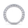 Straight Wedding Ring in 14k White Gold with Princess Cut Natural Diamond at Gabriel & Co.