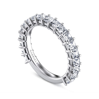 Puglia - 14K White Gold Princess Cut Diamond Anniversary Band