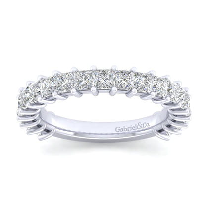 Puglia - 14K White Gold Princess Cut Diamond Anniversary Band