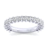 Straight Wedding Ring in 14k White Gold with Princess Cut Natural Diamond at Gabriel & Co.
