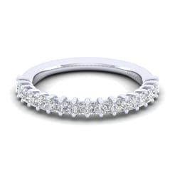 Puglia - 14K White Gold Princess Cut Shared Prong Diamond Anniversary Band