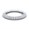 Straight Wedding Ring in 14k White Gold with Princess Cut Natural Diamond at Gabriel & Co.
