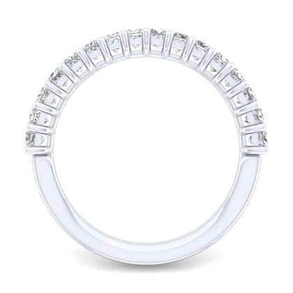 Puglia - 14K White Gold Princess Cut Shared Prong Diamond Anniversary Band