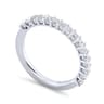 Straight Wedding Ring in 14k White Gold with Princess Cut Natural Diamond at Gabriel & Co.