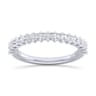 Straight Wedding Ring in 14k White Gold with Princess Cut Natural Diamond at Gabriel & Co.