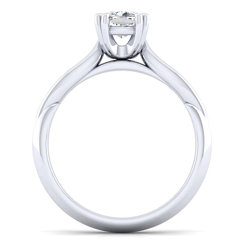 Quinn - 14K White Gold Cushion Cut Diamond Channel Set Engagement Ring - 0.09 ct - Shot 2