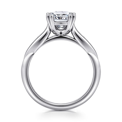 Quinn - 14K White Gold Cushion Cut Diamond Channel Set Engagement Ring