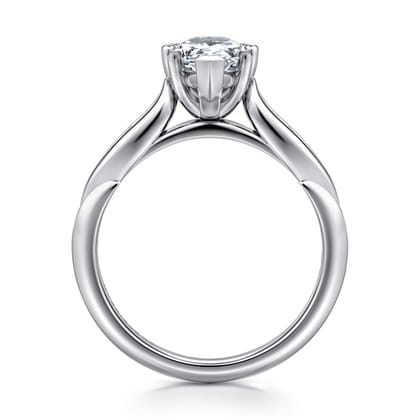 Quinn - 14K White Gold Pear Shape Diamond Channel Set Engagement Ring