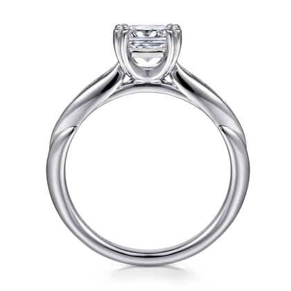 Quinn - 14K White Gold Princess Cut Diamond Channel Set Engagement Ring