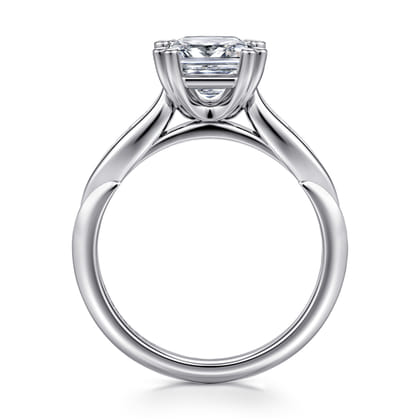Quinn - 14K White Gold Princess Cut Diamond Channel Set Engagement Ring