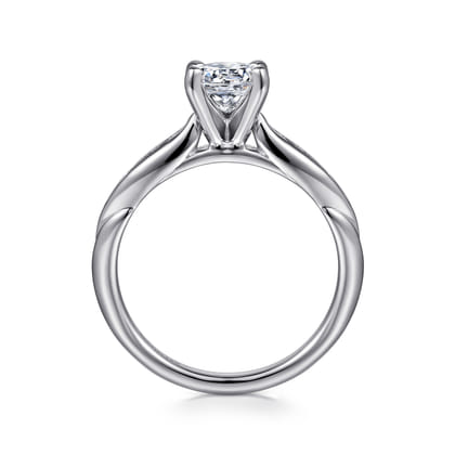 Quinn - 14K White Gold Round Diamond Channel Set Engagement Ring
