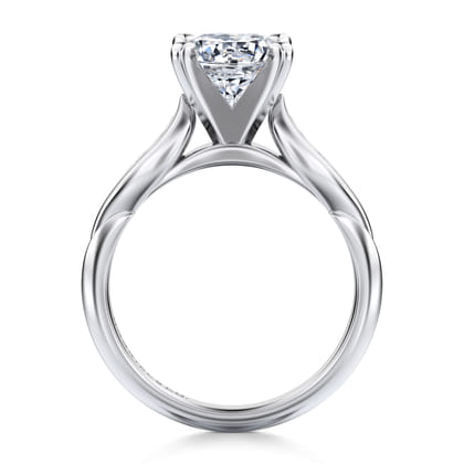 Quinn - 14K White Gold Round Diamond Channel Set Engagement Ring