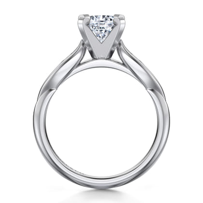 Quinn - 14K White Gold Round Diamond Engagement Ring