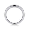 Fancy Wedding Ring in 14k White Gold with Baguette Natural Diamond at Gabriel & Co.