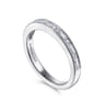 Fancy Wedding Ring in 14k White Gold with Baguette Natural Diamond at Gabriel & Co.